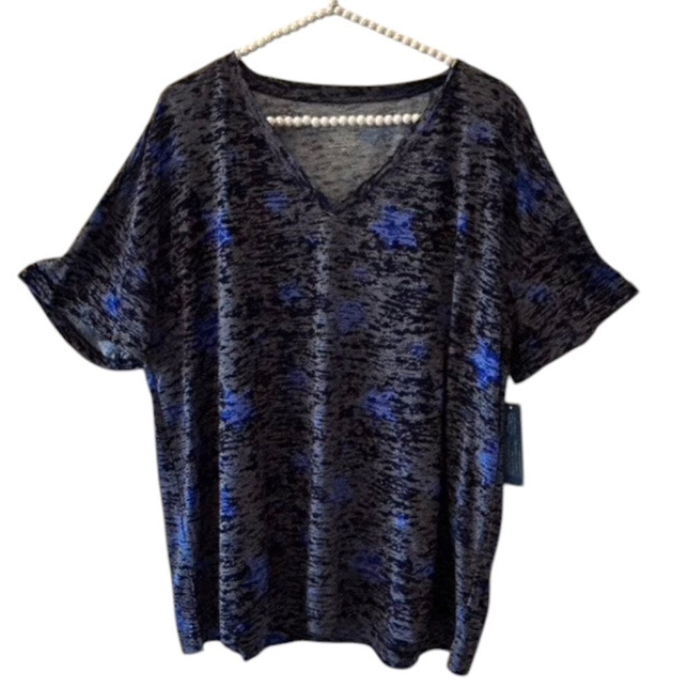 Westbound Blue Patriotic Star Tee. NWT XL